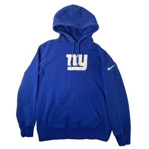 Nike New York Giants Men Large Blue Hoodie Sweatshirt Pullover NFL Streetwear